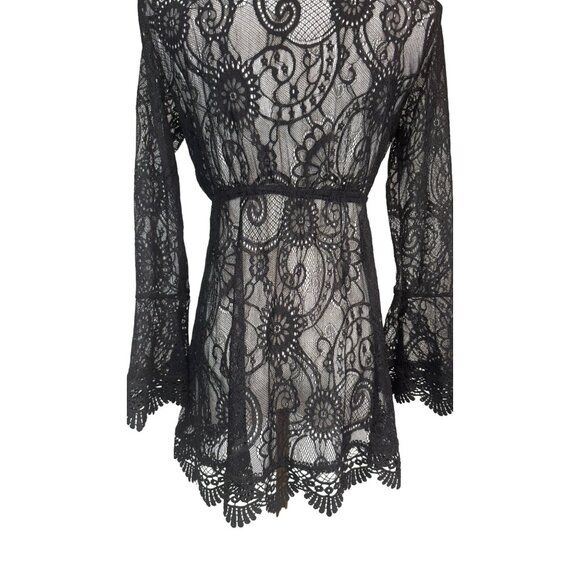 NEW Boho Gypsy 3XL Beach Goddess Swim Cover Up Black - Picture 10 of 12